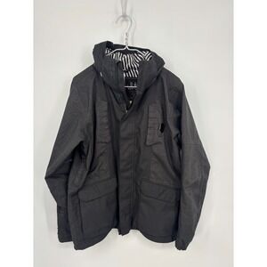 Burton White Collection Jacket Womens S Black Gray Cargo Snowboarding Ski Coat